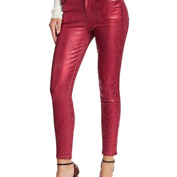 J BRAND ALANA RED CHEETAH LEATHER - NWT - HOT!! - Picture 8 of 10